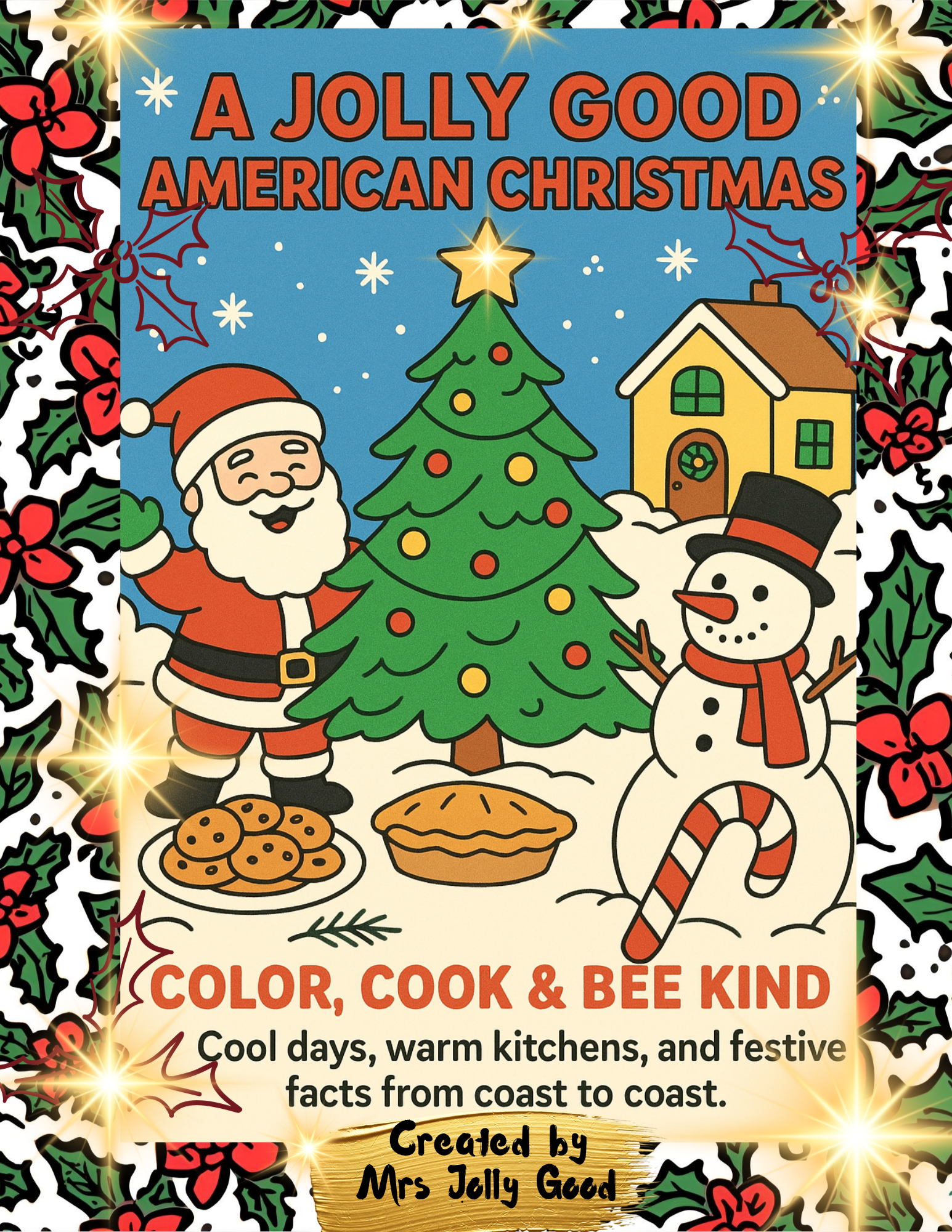 A Jolly Good American Christmas: Color, Cook & Bee Kind - Cool days, warm kitchens, and festive facts from coast to coast