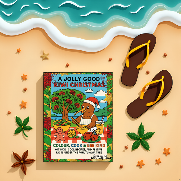 A Jolly Good Kiwi Christmas: Colour, Cook & Bee Kind - Hot Days, Cool Recipes, and Festive Facts under the Pōhutukawa Tree