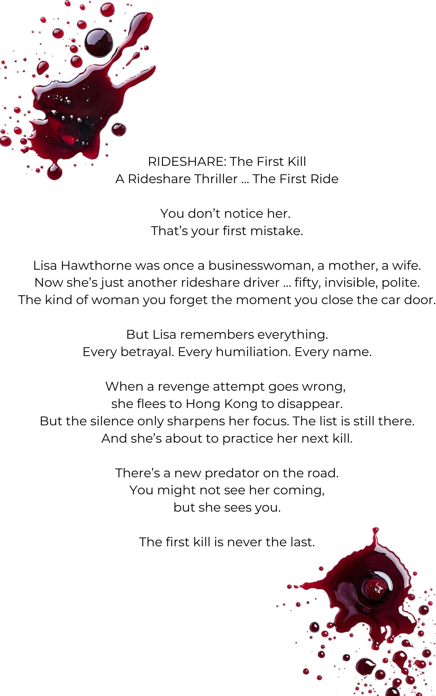 RIDESHARE: The First Kill – A Psychological Revenge Thriller (BOOK. 1)